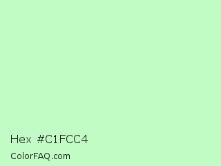 Hex #c1fcc4 Color Image