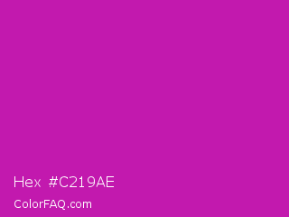 Hex #c219ae Color Image