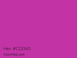 Hex #c233a5 Color Image
