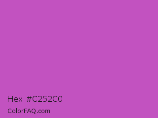 Hex #c252c0 Color Image