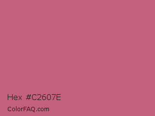Hex #c2607e Color Image
