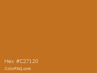 Hex #c27120 Color Image