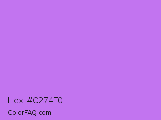 Hex #c274f0 Color Image