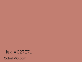 Hex #c27e71 Color Image