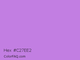 Hex #c27ee2 Color Image