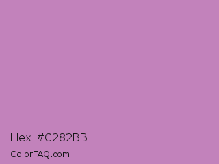 Hex #c282bb Color Image