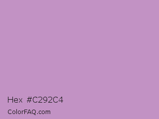 Hex #c292c4 Color Image