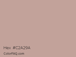 Hex #c2a29a Color Image