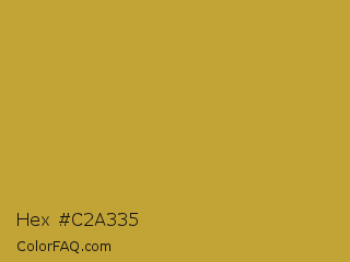 Hex #c2a335 Color Image
