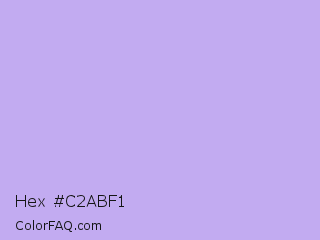 Hex #c2abf1 Color Image