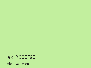 Hex #c2ef9e Color Image