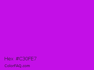 Hex #c30fe7 Color Image