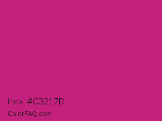Hex #c3217d Color Image
