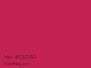 Hex #c32350 Color Image