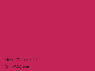 Hex #c32356 Color Image