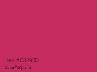 Hex #c3295d Color Image