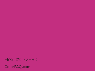 Hex #c32e80 Color Image