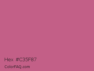 Hex #c35f87 Color Image