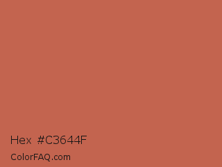 Hex #c3644f Color Image