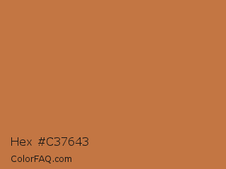Hex #c37643 Color Image