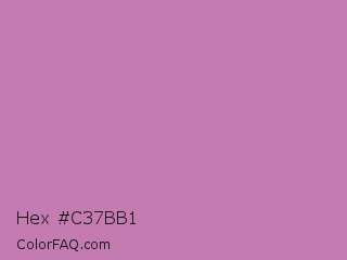 Hex #c37bb1 Color Image