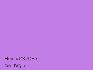 Hex #c37de6 Color Image