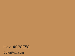 Hex #c38e58 Color Image