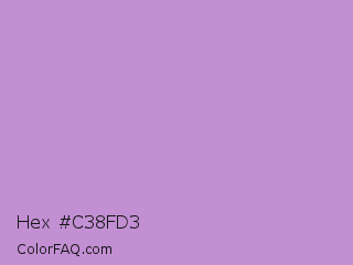 Hex #c38fd3 Color Image