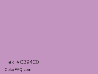 Hex #c394c0 Color Image