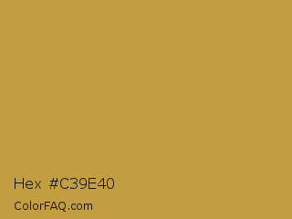 Hex #c39e40 Color Image