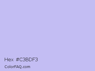 Hex #c3bdf3 Color Image