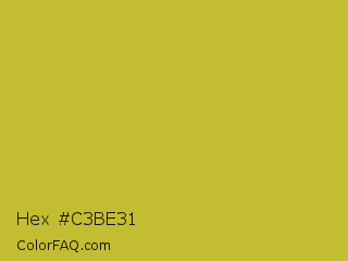Hex #c3be31 Color Image