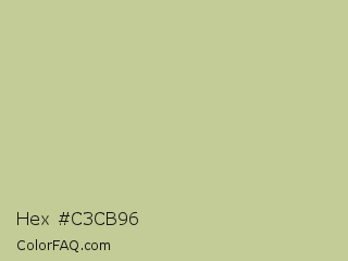 Hex #c3cb96 Color Image