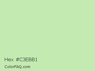 Hex #c3ebb1 Color Image