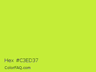 Hex #c3ed37 Color Image