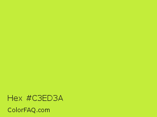 Hex #c3ed3a Color Image
