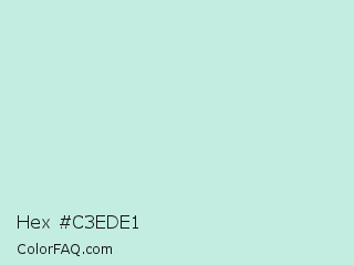 Hex #c3ede1 Color Image