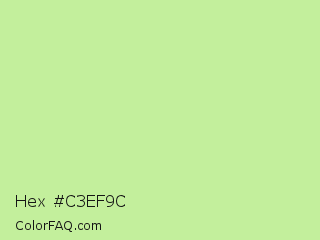 Hex #c3ef9c Color Image