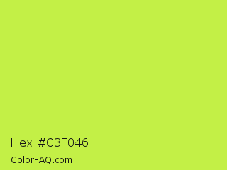 Hex #c3f046 Color Image