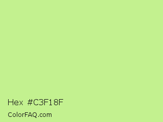 Hex #c3f18f Color Image