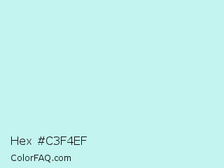 Hex #c3f4ef Color Image