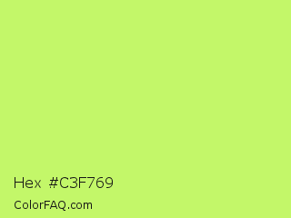 Hex #c3f769 Color Image