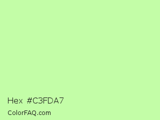 Hex #c3fda7 Color Image