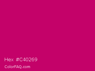 Hex #c40269 Color Image