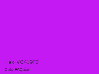 Hex #c419f3 Color Image