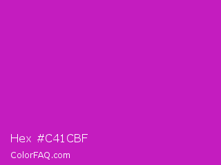 Hex #c41cbf Color Image