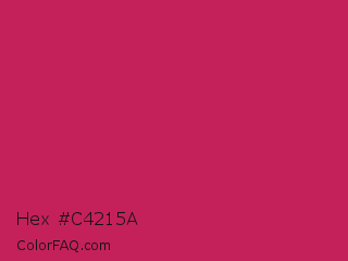 Hex #c4215a Color Image