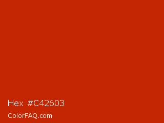 Hex #c42603 Color Image
