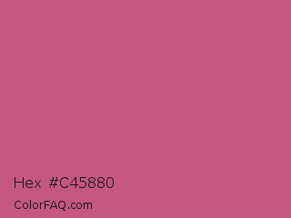 Hex #c45880 Color Image