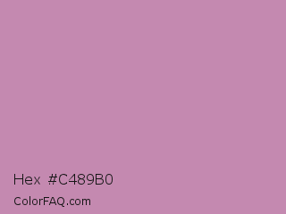 Hex #c489b0 Color Image